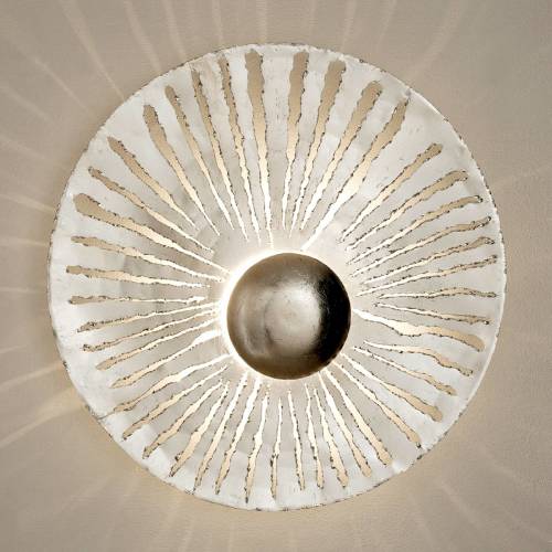 HOLLÄNDER LED wandlamp Pietro, ronde vorm, zilver