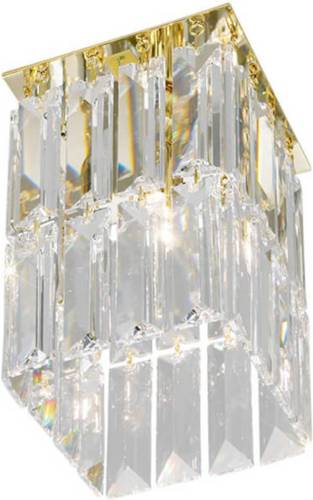 KOLARZ Gouden plafondlamp PRISMA, kristal