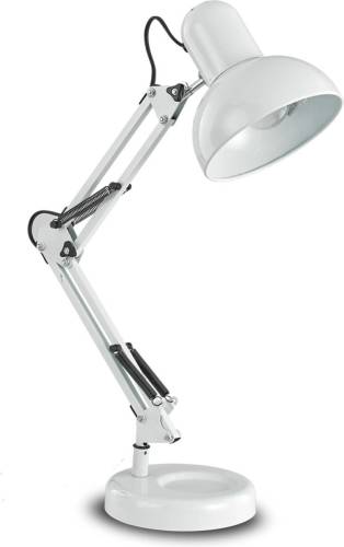 Ideallux Tafellamp Kelly met scharnierarm, E27, wit