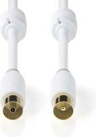 Nedis Coaxkabel 100 dB | IEC (coax) male - IEC (coax) male | 5,0 m | Wit [CSBW40015WT50]