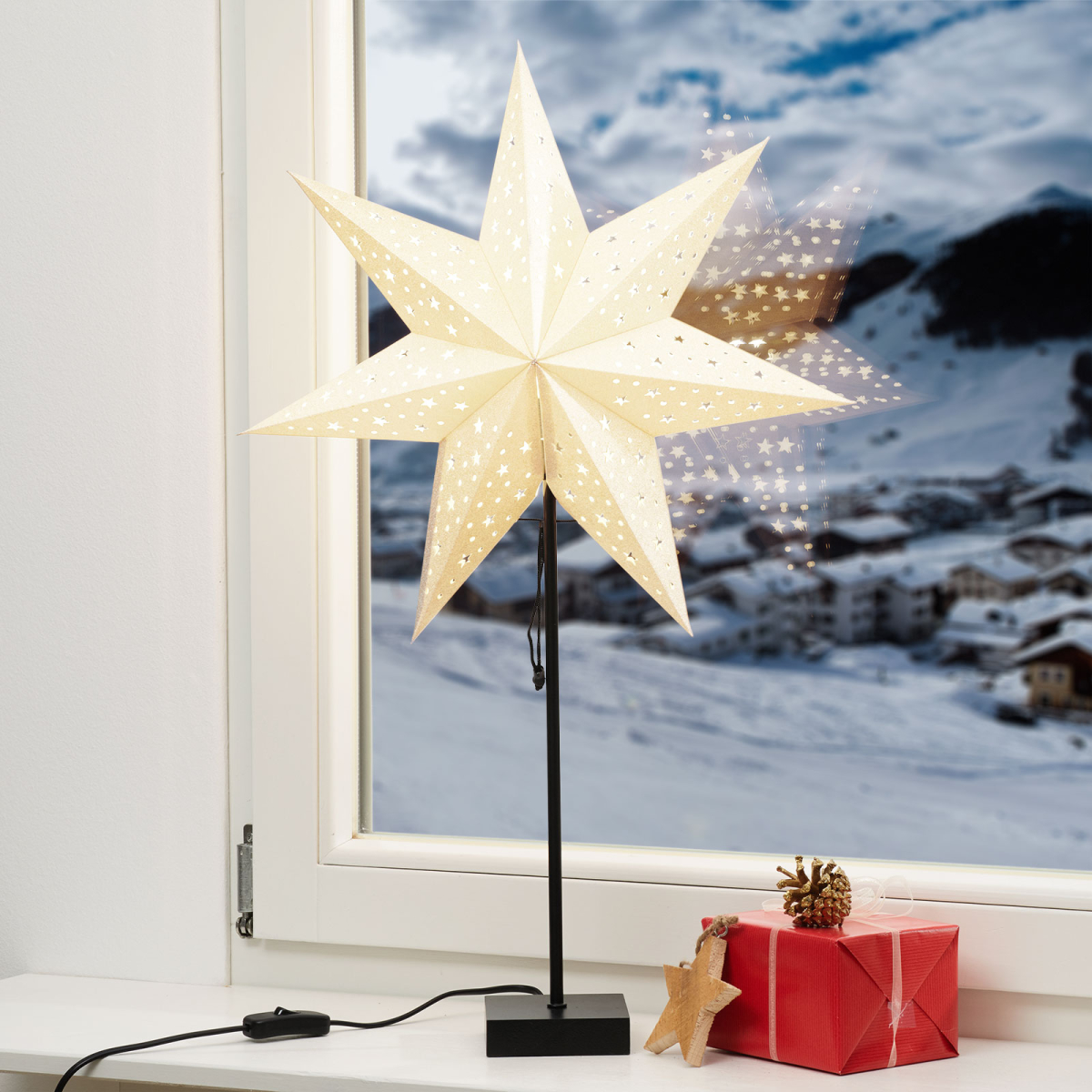 Markslöjd Staande ster Sovalla - hoogte 69 cm goud