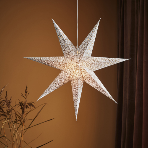 Markslöjd Decoratie ster Baroque om te hangen, Ø 75 cm, wit