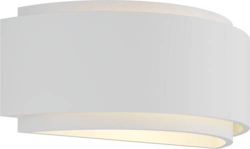 Lindby Gips wandlamp Cassian, tweevoudig, halfrond