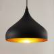 Lindby Aluminium hanglamp Ritana, zwart-goud