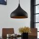 Lindby Aluminium hanglamp Ritana, zwart-goud