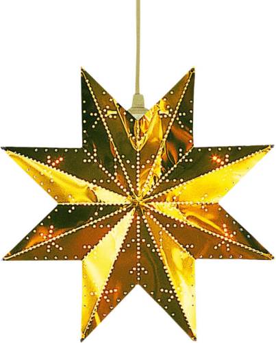 STAR TRADING Geperforeerde ster in glanzend messing