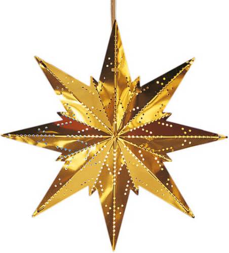 STAR TRADING Goudkleurige metalen ster Mini