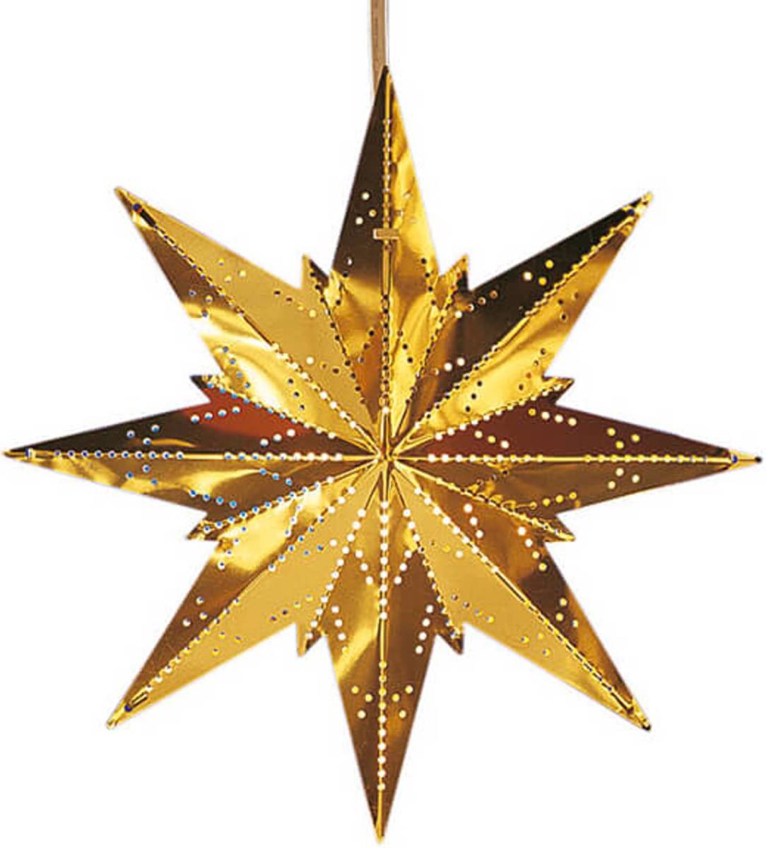 STAR TRADING Goudkleurige metalen ster Mini