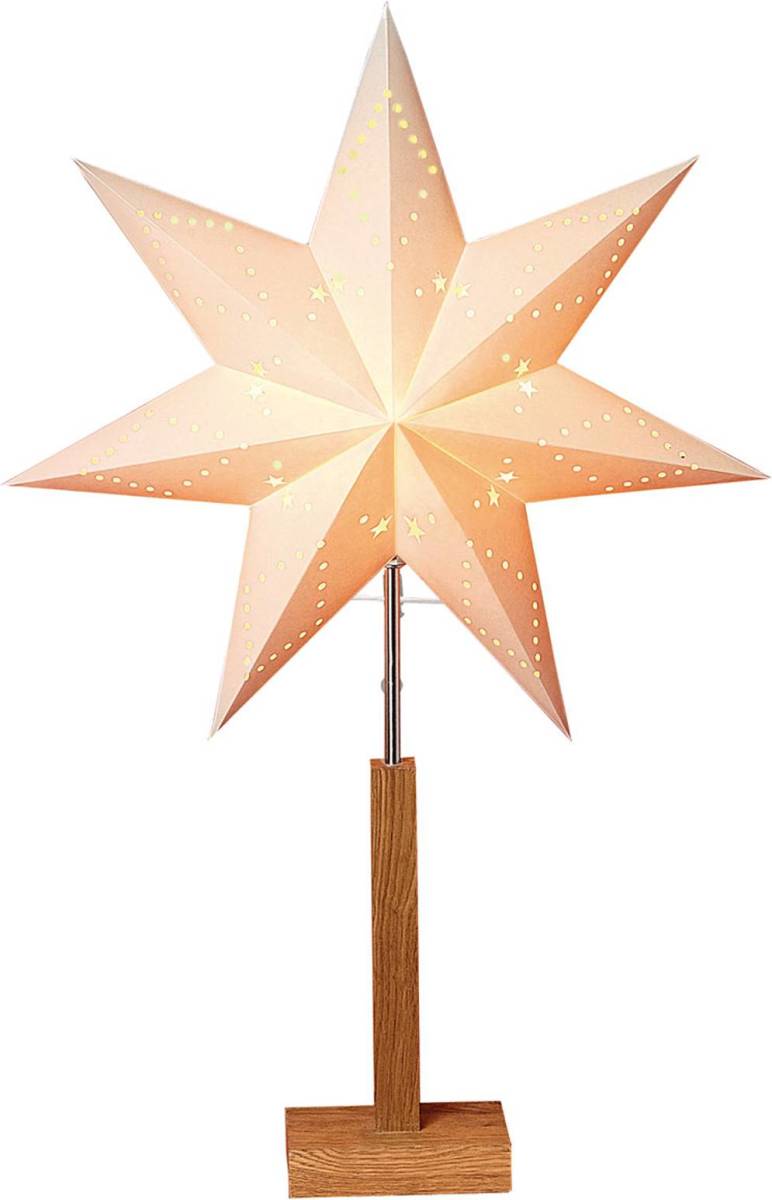 STAR TRADING Karo - decoratieve lamp met patroonster 70 cm