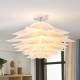 Lindby Rimon - plafondlamp met bloemen in het wit