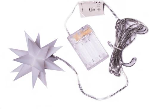 Deco Trend LED ster voor binnen 18-punten Ø 12cm wit batterij