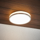 Lindby Ronde LED plafondlamp Lyss met chromen rand, IP44