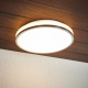 Lindby Lyss - LED badkamer plafondlamp met chromen rand