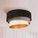EULUNA Plafondlamp Devon, zwart/grijs/ecru/goud Ø45cm