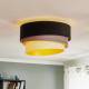 EULUNA Plafondlamp Devon, zwart/grijs/ecru/goud Ø45cm