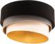 EULUNA Plafondlamp Devon, zwart/grijs/ecru/goud Ø45cm