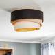 EULUNA Plafondlamp Devon, zwart/beige/ecru/goud Ø45cm