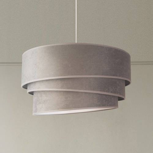 EULUNA Hanglamp Devon, grijs/wit Ø45cm