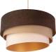 EULUNA Hanglamp Devon, bruin/beige/ecru/goud Ø45cm