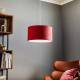 EULUNA Hanglamp Bristol, weefpatroon, rood