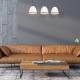 EULUNA Hanglamp Studio met houtdecor 3-lamps wit