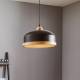 EULUNA Hanglamp Studio met houtdecor 1-lamp zwart