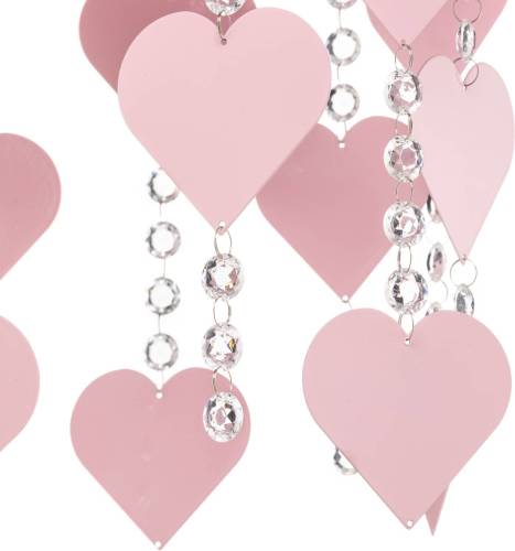 EULUNA Plafondlamp Corazon in pink met harten