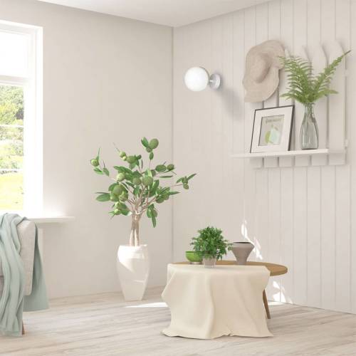 EULUNA Wandlamp Sfera 1-lamp glas/wit/hout