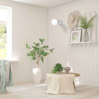 EULUNA Wandlamp Sfera 1-lamp glas/wit/hout