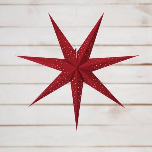 Markslöjd LED hangende ster Blink, fluwelen look, 75cm rood
