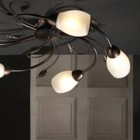 EULUNA Plafondlamp Lia, 6-lamps, brons