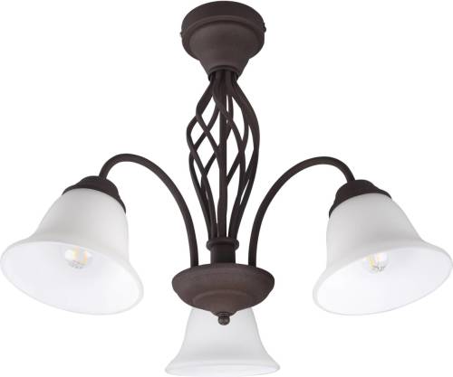 Trio Lighting Plafondlamp Rustica, roestkleuren, 3-lamps