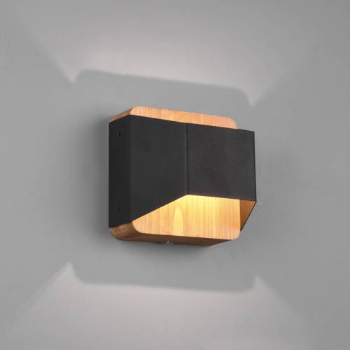 Trio Lighting LED wandlamp Arino, zwart, breedte 12,2 cm