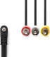 Nedis 3,5 mm AV-Kabel | 3,5 mm AV Male - 3x RCA Male | 1,0 m | Zwart [CVGB22400BK10]