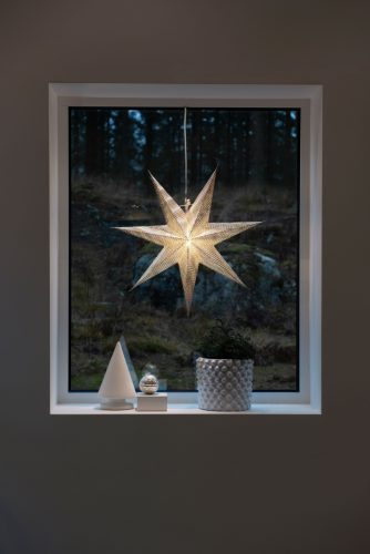 Konstmide CHRISTMAS Decoratie ster van papier, zilver, 7-punts