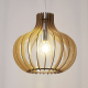 Lindby Ballonvormige houten lamp Sina, helder