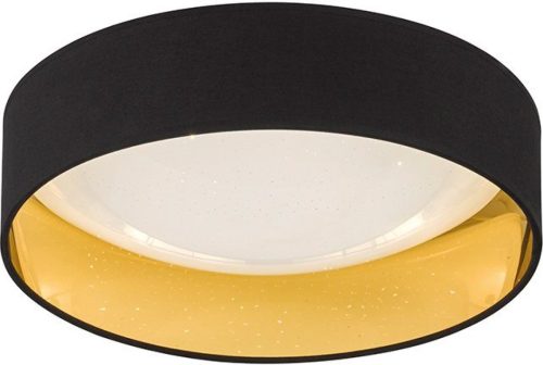 Fischer & Honsel Zwart gouden LED plafondlamp Sete Ø 40 cm