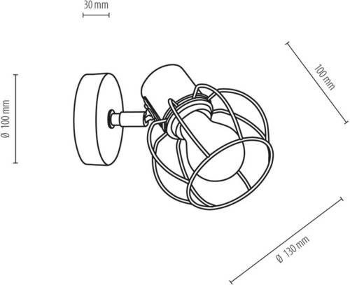 ENVOLIGHT Fence wandlamp met open metalen kap