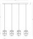 ENVOLIGHT Neptuna hanglamp, 4-lamps lineair