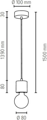 ENVOLIGHT Terra hanglamp, dennenhout licht, 1-lamp