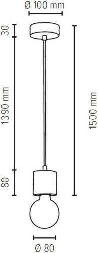 ENVOLIGHT Terra hanglamp, dennenhout donker 1-lamp