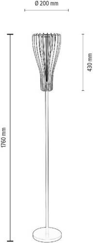 ENVOLIGHT Furn vloerlamp, metaal/berkenmultiplex