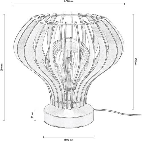 ENVOLIGHT Faje tafellamp van berkenmultiplex