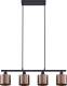 Lindby Joudy hanglamp, 4-lamps, brons donker