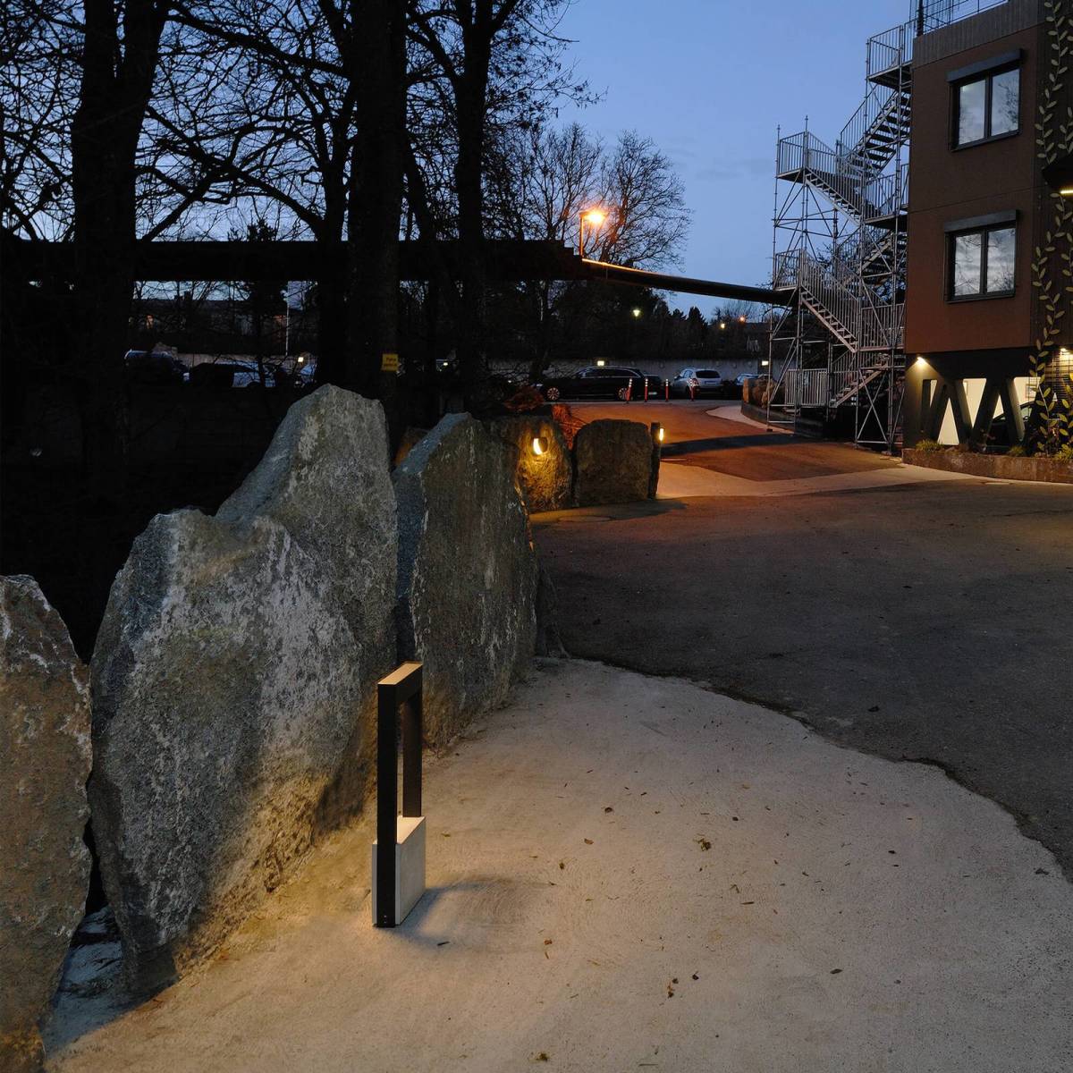 Deko-Light LED sokkellamp Chertan, betonelement, hoogte 45cm