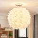 Lindby Corin - witte plafondlamp in trendy look