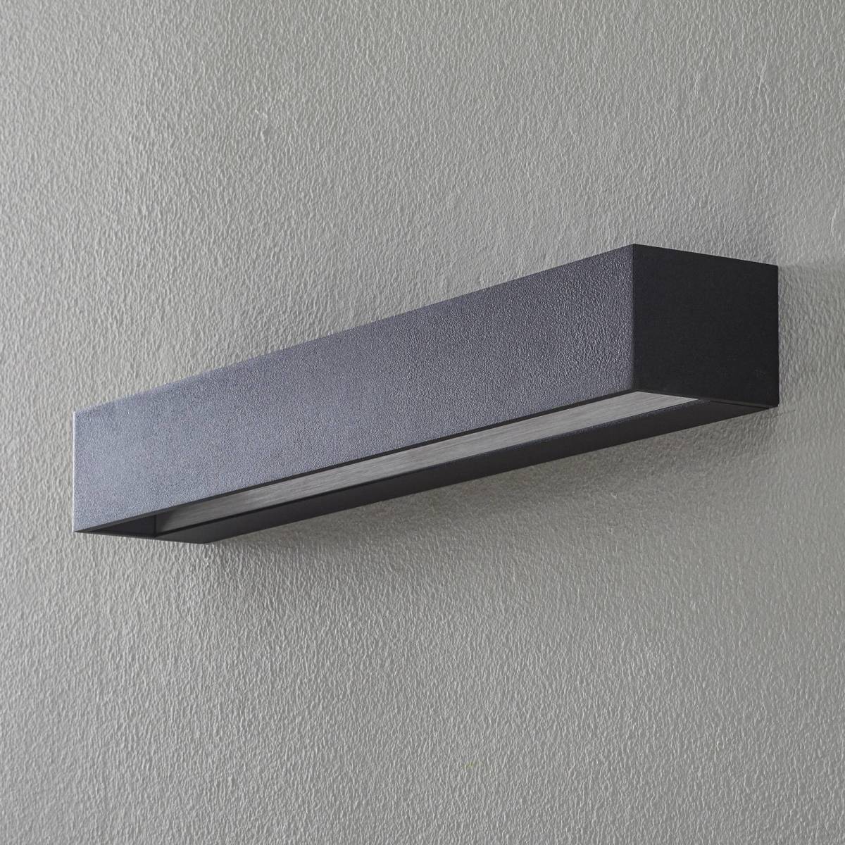 Bega Studio Line wandlamp breed zwart/alu 50cm