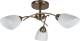 EULUNA Plafondlamp Varietta met glas, oudmessing, 3-lamps