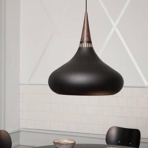 Fritz Hansen Orient P3 hanglamp zwart/roze Ø 50cm