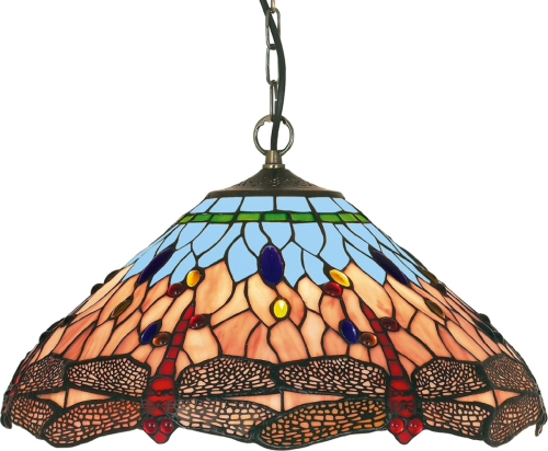 Searchlight Klassieke Tiffany-stijl hanglamp DRAGONFLY